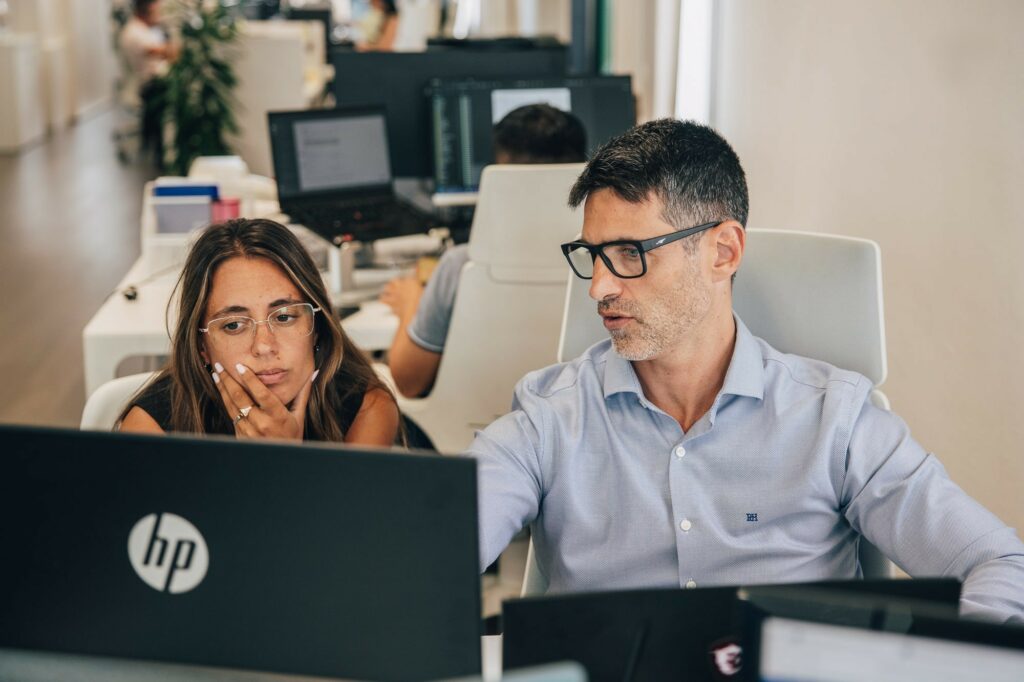 The Payxpert team carrying out financial reconciliations