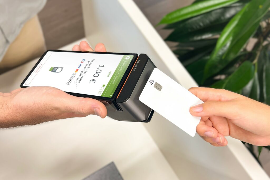 Contactless card payment in SUNMI P3 terminal